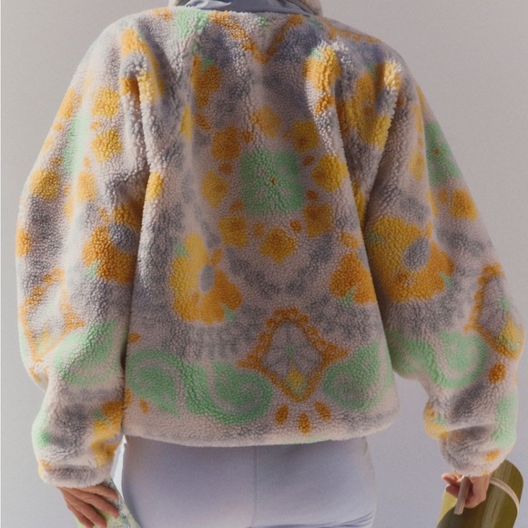 NWT Free People Hit The Slopes Printed Fleece Pullover - Picture 2 of 7